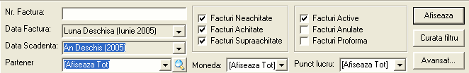 pCont - Filtru Facturi